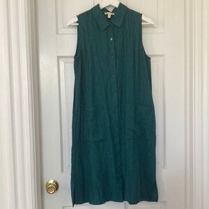 Eileen Fisher classic collar sleeveless dress